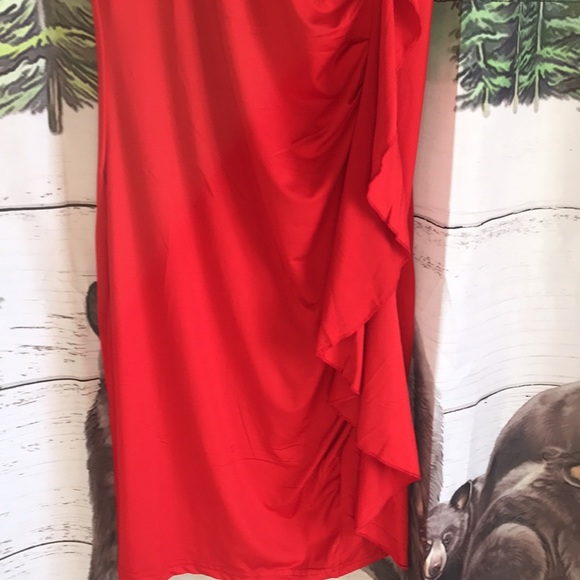 Women’s cute red cocktail dress - Picture 3 of 6